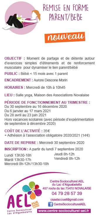Flyer Remise En Forme Bebe Centre Socioculturel Ael Lac Aiguebelette Flyer Remise En Forme Bebe Centre Socioculturel Ael Lac Aiguebelette